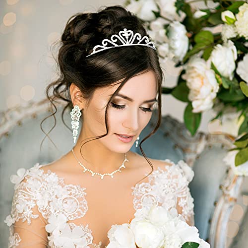 Chuangdi 6 Pieces Tiara for Women Crystal Tiara Crowns Rhinestone Headpiece Bridal Wedding Headband Birthday Prom Pageant Party Hair Accessories