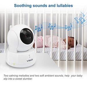 VTech VM923-2 Baby Monitor, 2.8”Screen, 1000ft Range, Pan-Tilt-Zoom, Night Vision, 2-Way Audio, Temperature Sensor, Lullabies, Secured Transmission No WiFi