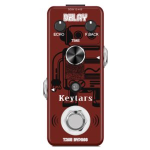 keytars guitar delay pedal analog classicl delay effect with true bypass switching, fully analog circuit universal for electric guitar and bass