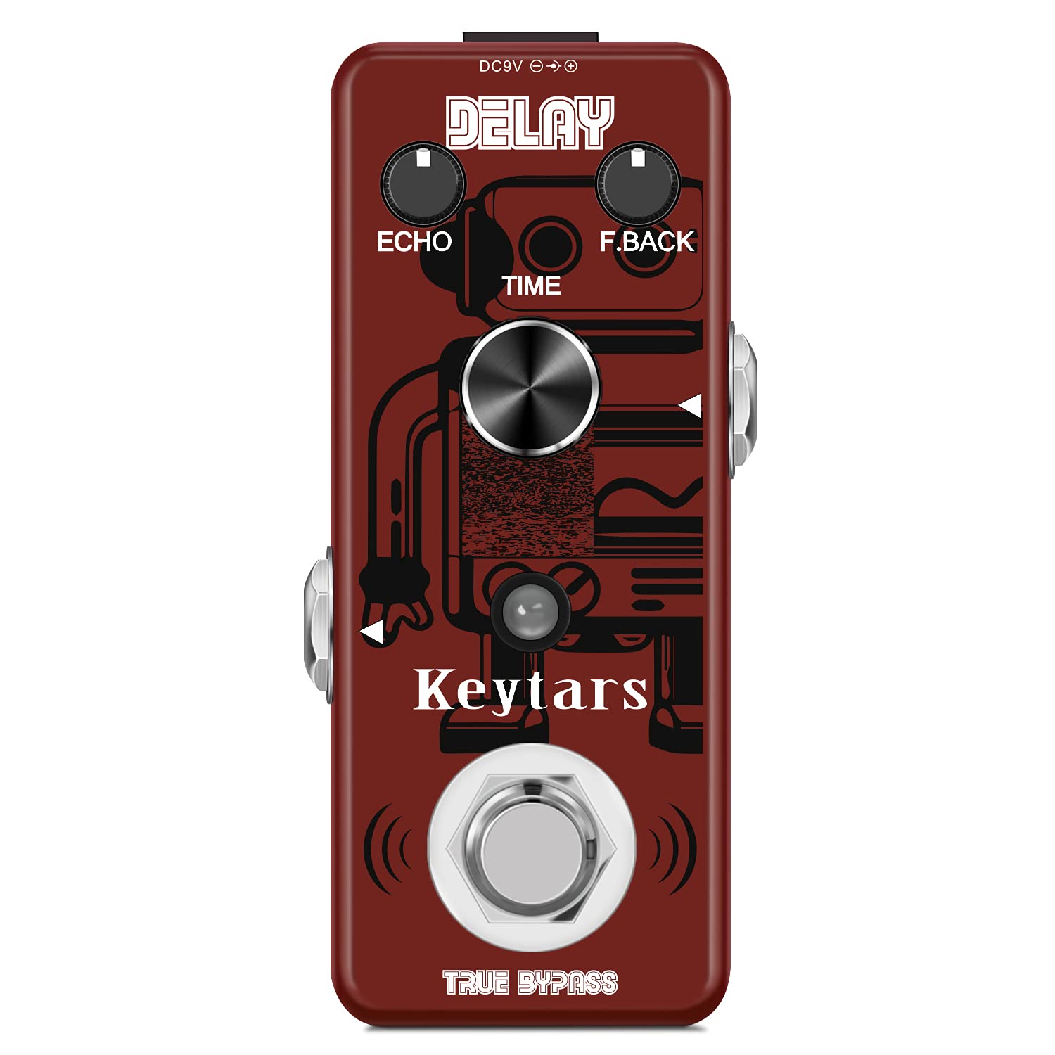 Keytars Guitar Delay Pedal Analog Classicl Delay Effect with True Bypass Switching, Fully Analog Circuit Universal for Electric Guitar And Bass