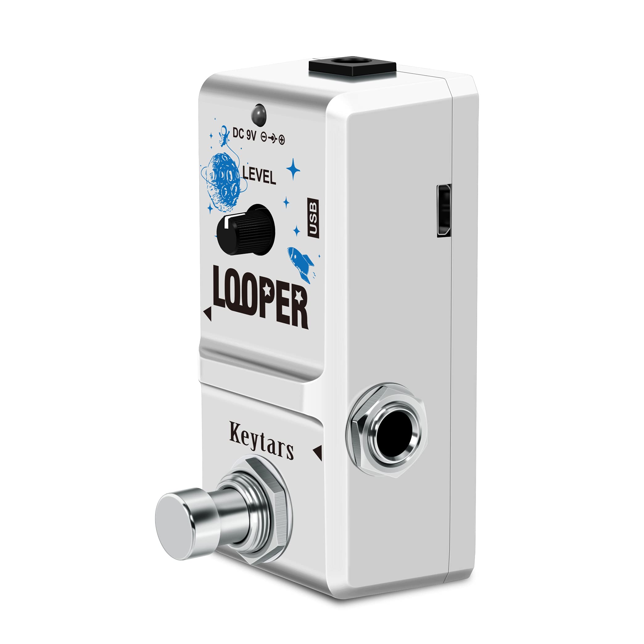 Keytars Looper Guitar Pedal 10 Minutes Recording Time Looper Pedals Mini Size with USB Cable (KTS-LN332)