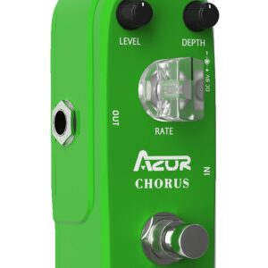 AZOR Spring Reverb Guitar Effect Pedal with Chorus Guitar Effect Pedal Pure Analog with True Bypass