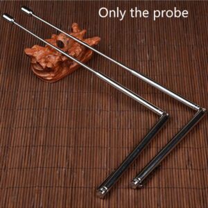 Dowsing Rod Silver, 2 Pcs Retractable Divining Rods Water Divining, Energy Healing, Paranormal - Detect Gold, Water, Ghost Hunting etc (Silver)