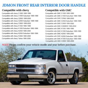 JDMON Interior Door Handles Replacement for Chevy GMC C1500 C2500 C3500 K1500 K2500 Tahoe 1995-2000 Left Driver & Right Passenger Inside Inner Door Handle Set Replacement for 15708044 15708043 Tan