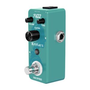 Keytars Fuzz Pedal Guitar Analog Distortion Effects Pedals for Electric Guitar Classic Fuzz Pedals Mini Size True Bypass(KT-306)