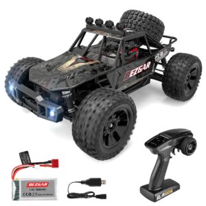 bezgar hb101 1:10 scale beginner rc truck, 4wd high speed 48km/h all terrains rc car off road waterproof rc buggy toys for boys kids and adults