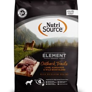 NutriSource Element Series Dry Dog Food, Lamb, Kangaroo and Wild Board, with Heirloom Grains, 12LB