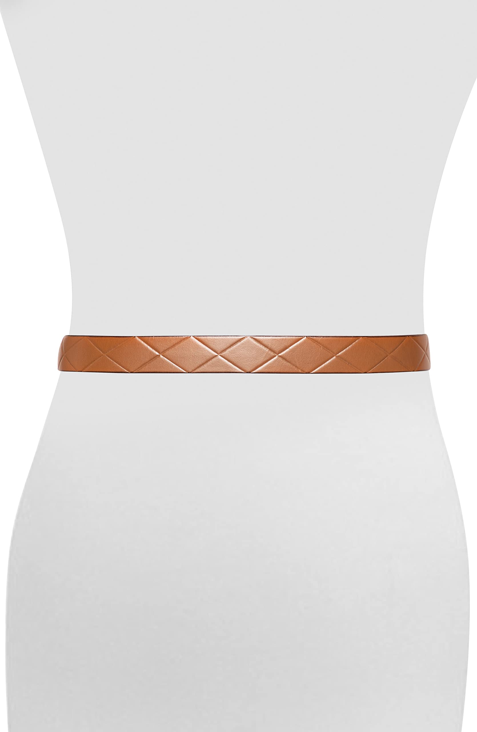 Frye Women's 32MM Leather Belt, Tan Emboss, Large