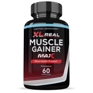 XL Real Muscle Gainer Max 1600MG Advanced Men's Heath Formula 60 Capsules