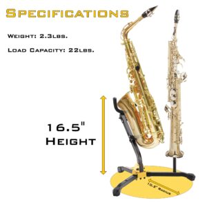 Lumintrail Hercules Alto/Tenor Saxophone & Flute/Clarinet Stand DS532BB w/ Bag & a Cleaning Cloth