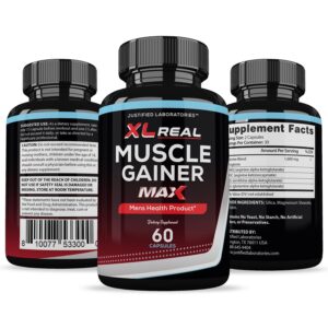 XL Real Muscle Gainer Max 1600MG Advanced Men's Heath Formula 60 Capsules