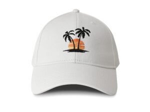 hepandy palm tree embroidered baseball cap for women men girl, summer beaches outdoor white trucker hats adjustable snapback golf dad hats