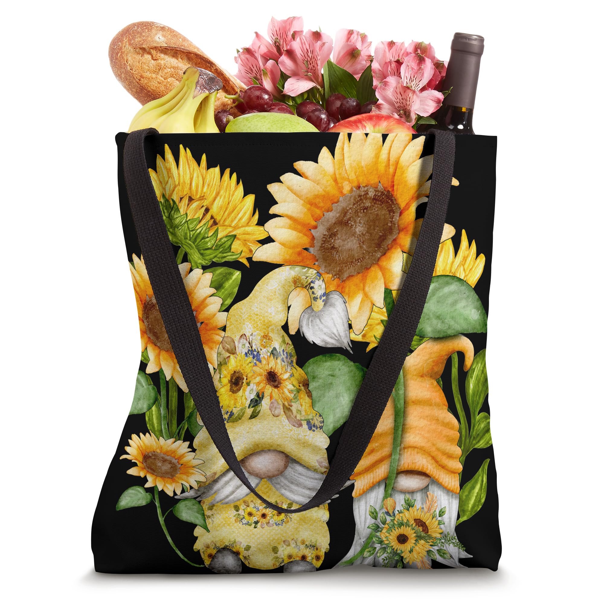 Unique Sunflower Gnome For Women Men And Hippies Floral Tote Bag