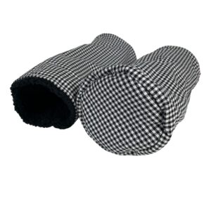 Sunfish Tartan Golf Headcover Set Black and White Plaid Houndstooth - Driver, Fairway, Hybrid