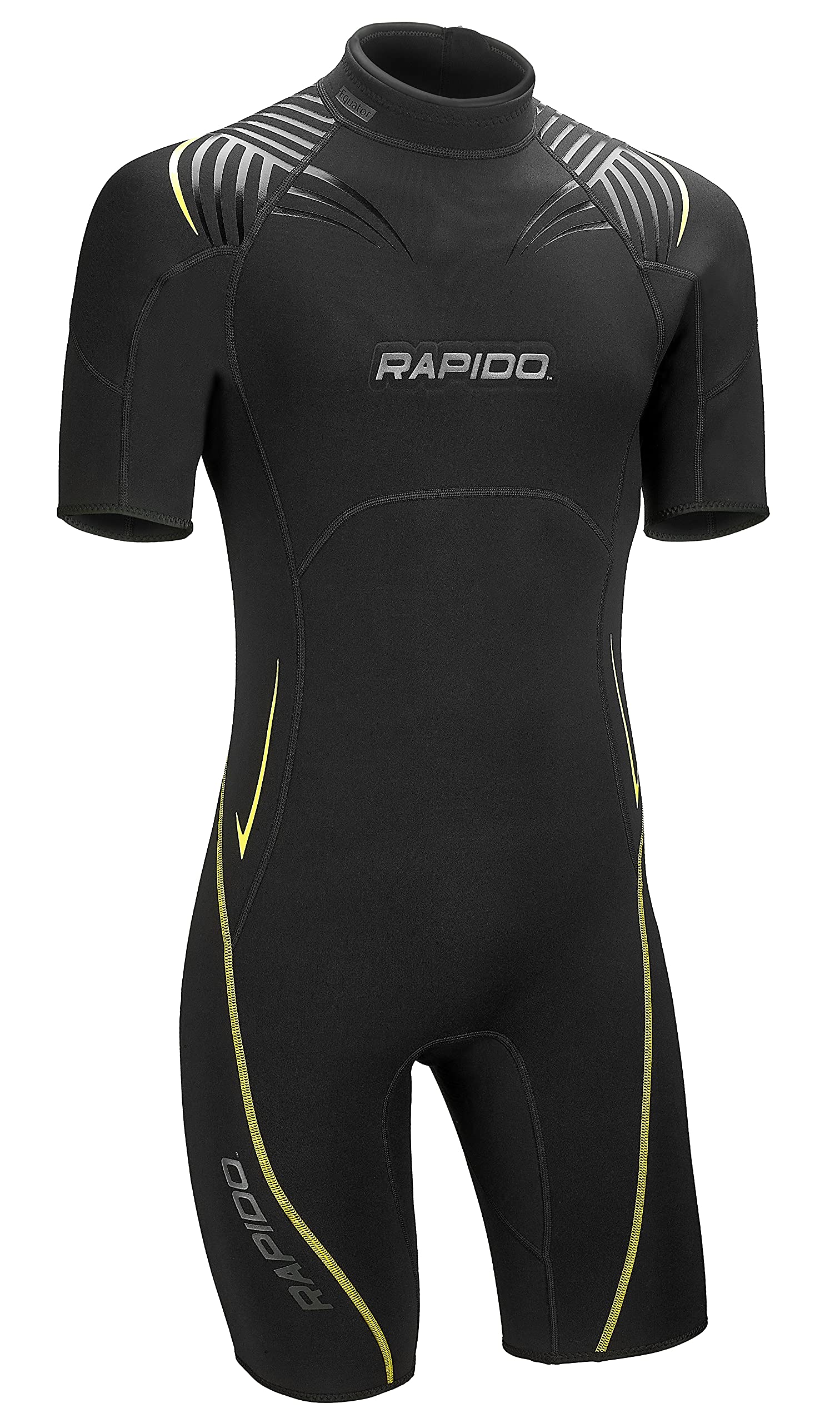 Rapido Boutique Collection Men's Equator Superior Flex Stretch Neoprene Wetsuit Shorty Scuba Snorkeling Surf Suit