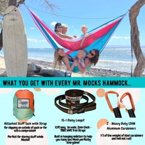 Mr. Mocks Camping Hammocks | Single Double and Bunk Bed Backpacking Hammock | Featherlite Outdoorsman Survival | hammok hamick hamock | (Wild Turkey, Single)