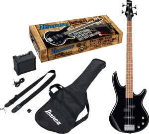 ibanez ijsr190n jumpstart bass black night w/10w amp, tuner, strap, cable, & gig bag