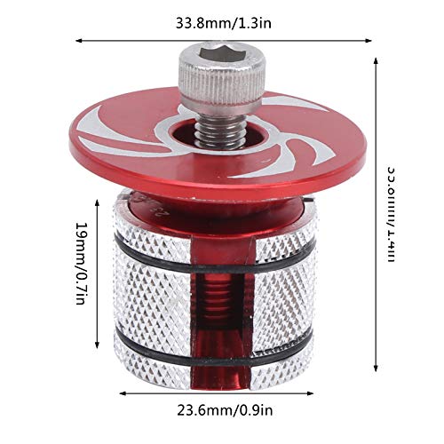 Pinsofy Bicycle Headset Screw, 2 Colors Aluminium Alloy Bicycle Expansion Screw, for Mountain Bike Bike(red)