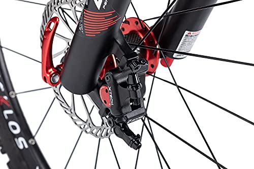 BUCKLOS Zoom HB-100 MTB Line Pulling Hydraulic Disc Brake Calipers Front + Rear, Aluminum Alloy Mountain Bike Hydraulic Disc Brakes with is/PM Universal Caliper Adapter for XC Trail, Fat Bike…