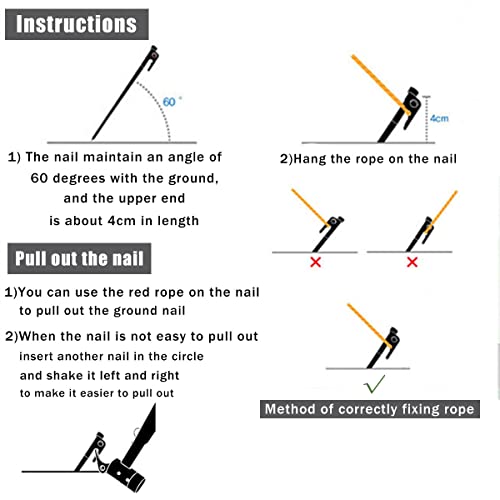 Hikeman 10pc-Pack Steel Tent Stakes,7.8”/11.8” Heavy Duty Tent Pegs with Stakes Puller Black Ground Nails for Car Camping Shelter Outdoor Trip Canopy (Black 11.8 inch)