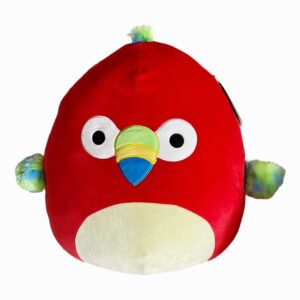 squishmallows official kellytoy paco the red parrot 2021 squishy soft plush toy animal (16 inch)