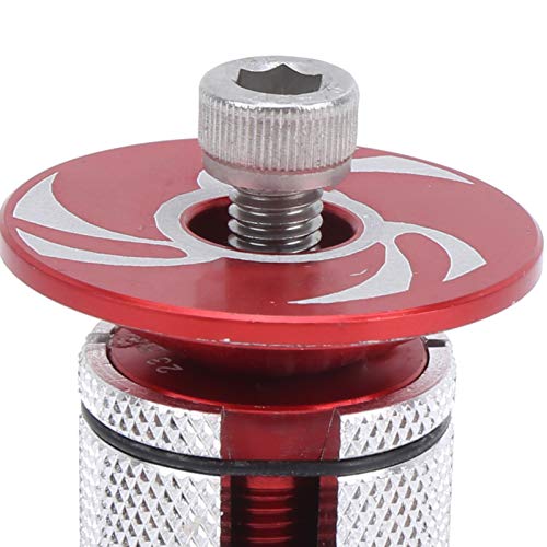 Pinsofy Bicycle Headset Screw, 2 Colors Aluminium Alloy Bicycle Expansion Screw, for Mountain Bike Bike(red)