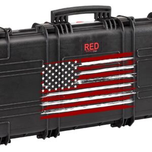 Explorer Cases RED7814.BCV.USA 31" RED Waterproof Gun Rifle Case with Double Layer Convoluted Foam - Limited USA Flag Edition