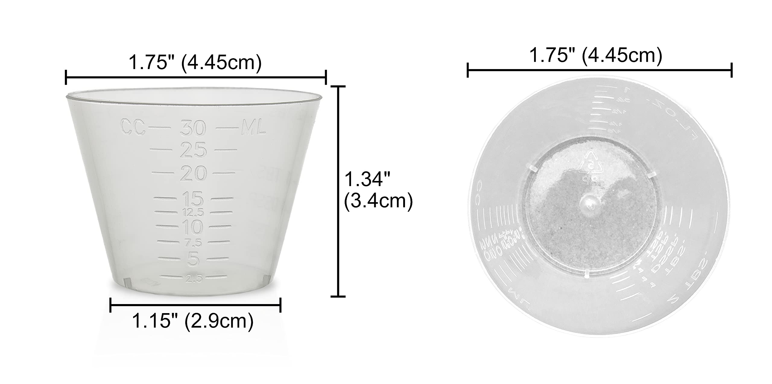 Eight30east - 200ct, 1oz, Flexible Graduated Measuring Medicine Cups, Non-Sterile, Semi-Clear, Easy Read