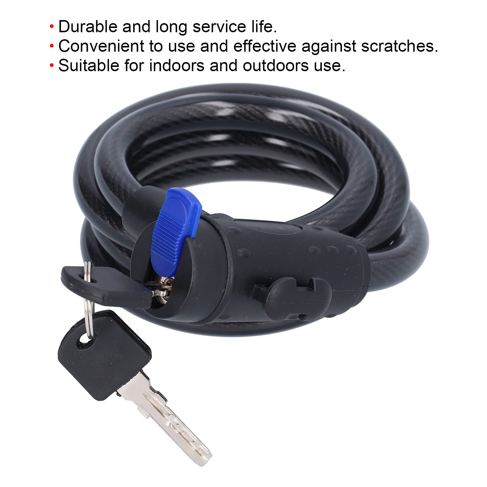 01 02 015 Bike Lock with Mounting Bracket, Easy to Carry Around and Use Anti‑Theft Bike Lock for Indoors and Outdoors