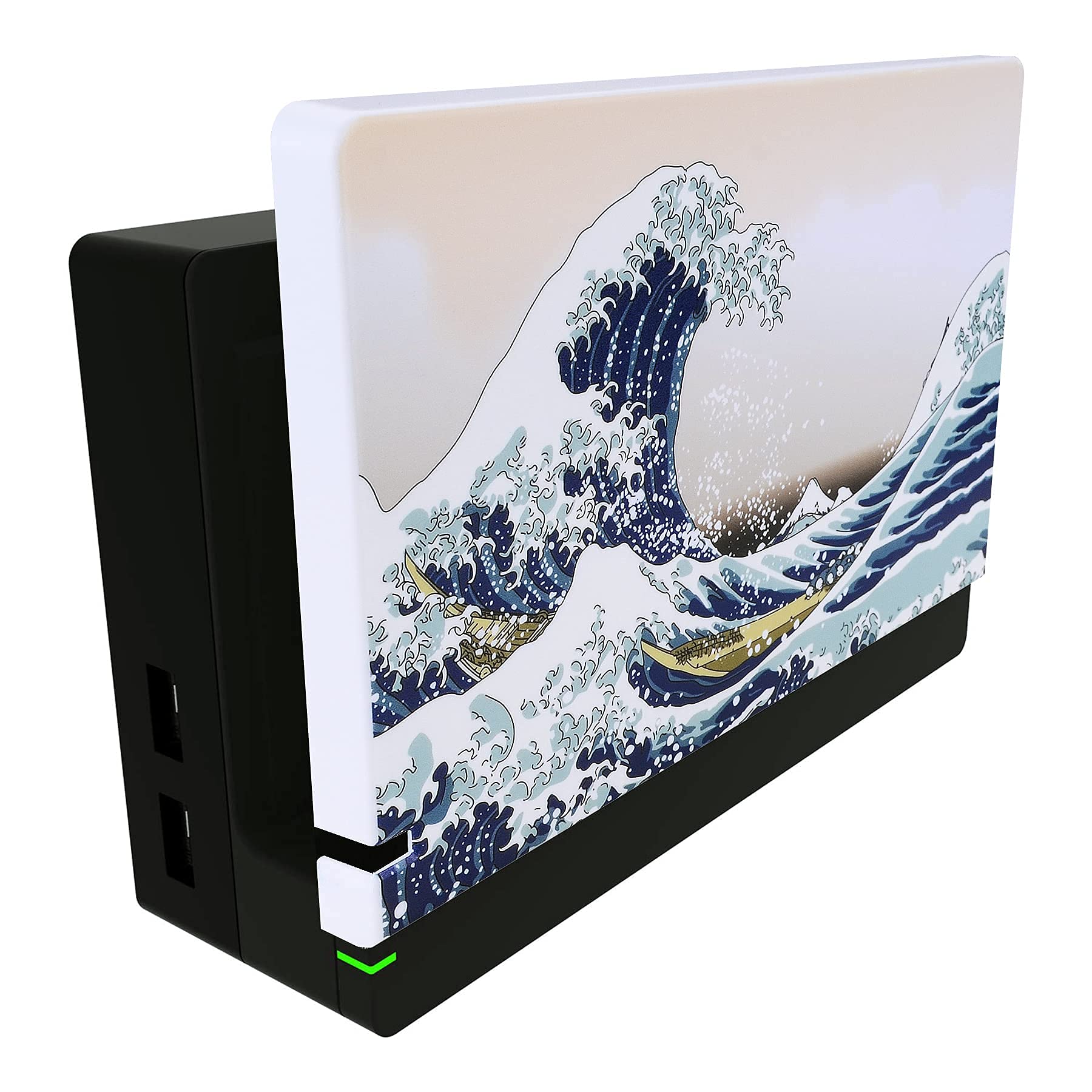 PlayVital The Great Wave Custom Dock Cover for Nintendo Switch, Dust Anti Scratch PC Hard Faceplate Shell Cover for Nintendo Switch Charging Dock - Dock NOT Included