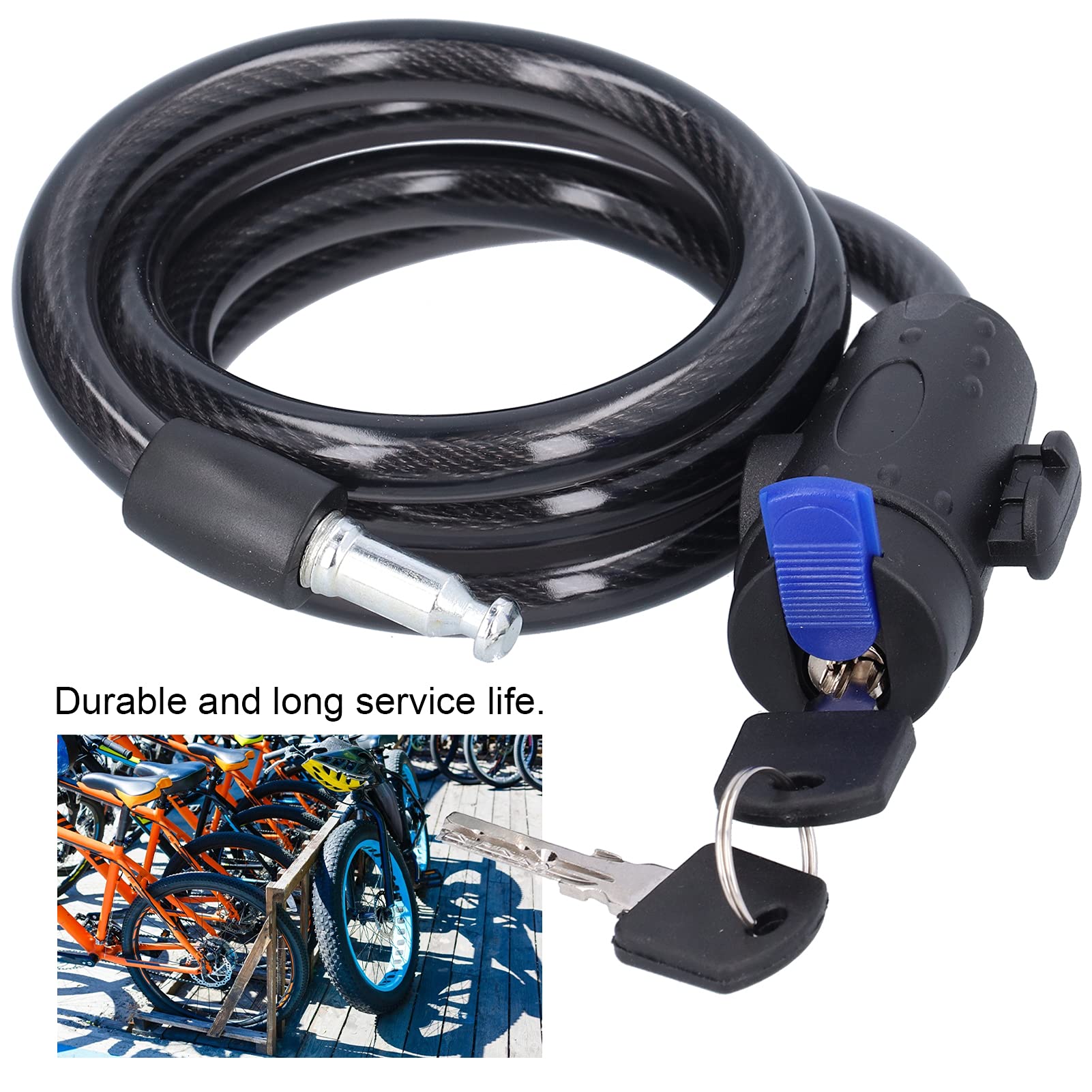 01 02 015 Bike Lock with Mounting Bracket, Easy to Carry Around and Use Anti‑Theft Bike Lock for Indoors and Outdoors