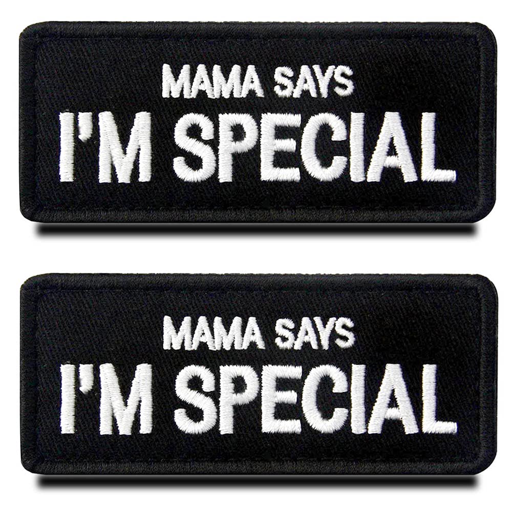 Zcketo 2 Pack Funny Mama Says I'm Special Tactical Hook and Loop Dog Patch (Special)