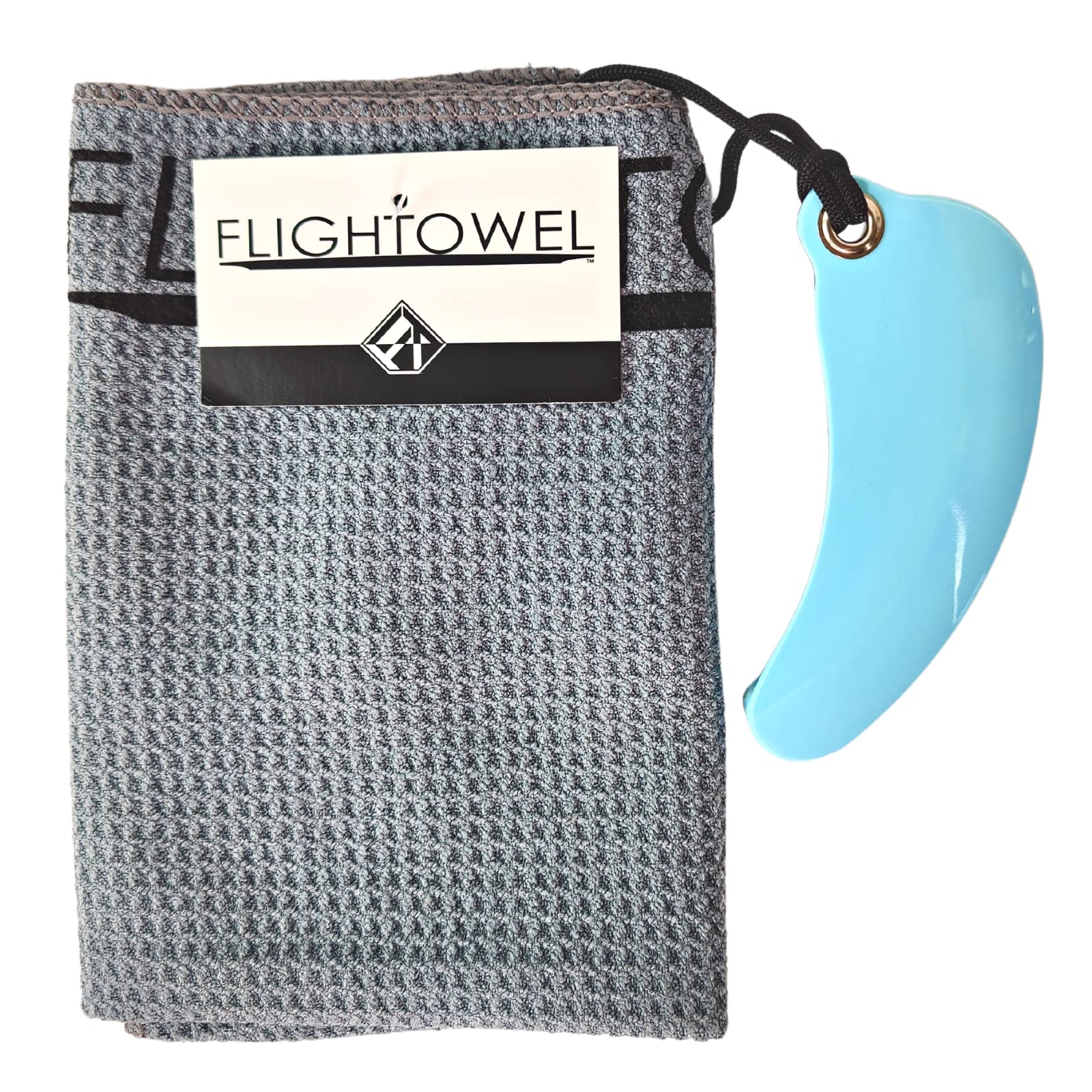 FlighTowel Disc Golf Towel | Warm-up Towel for Disc Golf | Microfiber Cloth | Made from an Innova Destroyer | Prevent Injuries and Gain Strength (Colors Will Vary) (Right-Handed)