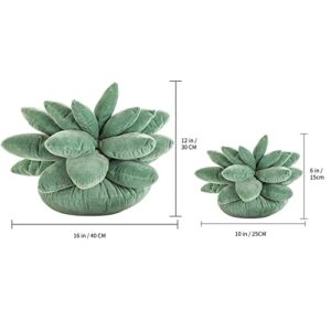 TYISON 3D Succulents Cactus Pillow, Cute Succulents, for Garden or Green Lovers Baby Green Plant Throw Pillows for Bedroom Room Home Decoration Novelty Plush Cushion