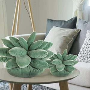 TYISON 3D Succulents Cactus Pillow, Cute Succulents, for Garden or Green Lovers Baby Green Plant Throw Pillows for Bedroom Room Home Decoration Novelty Plush Cushion