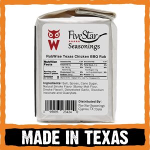 RubWise Texas Style BBQ Chicken Rub (1lb) | Premium Texan BBQ Rubs and Spices for Smoking and Grilling | Great for Chicken, Turkey, Duck, and Seafood |Poultry & Meat Seasoning Spice Dry Rub (No MSG)