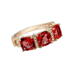 Stauer Women's Cabernet Garnet Three Stone Ring 2.5 Carats Size 6