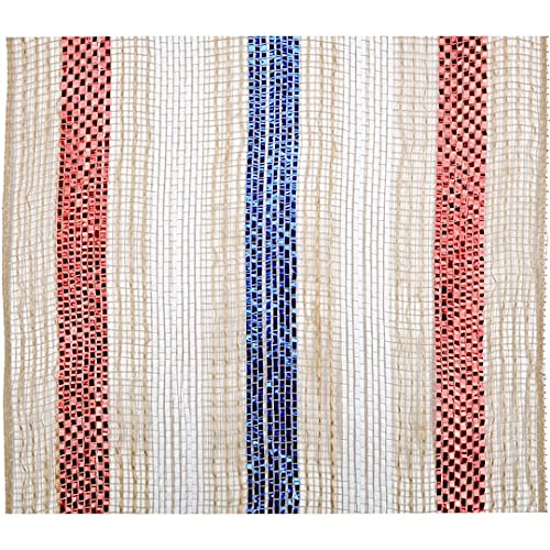 9.5" Natural Jute Mesh by Celebrate It Red, White & Blue