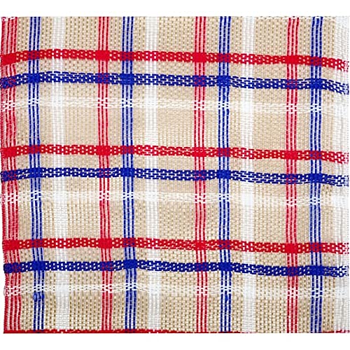 9.5" Natural Check Mesh by Celebrate It Red, White & Blue