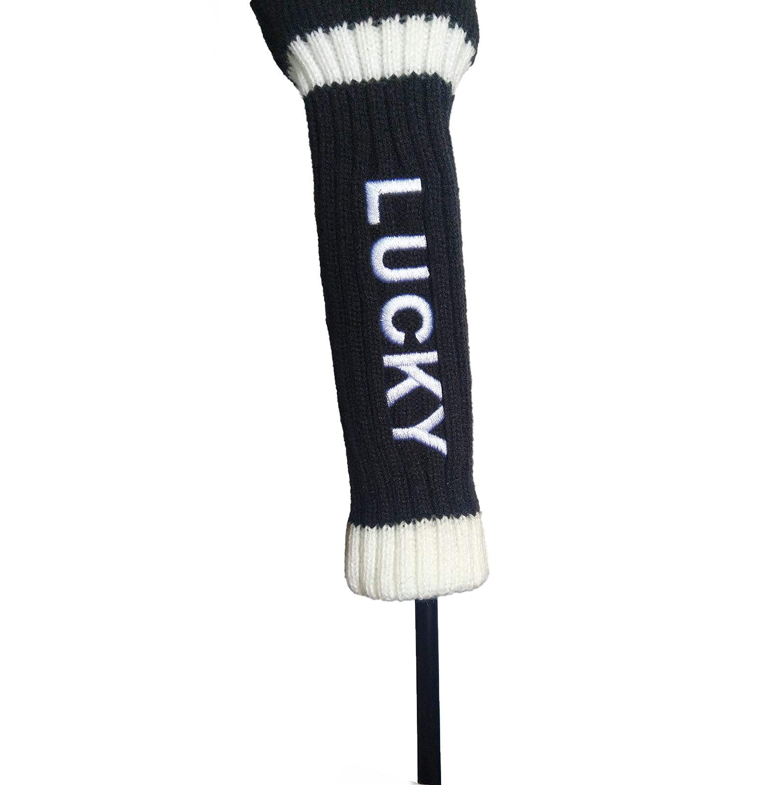 Driver Wood Golf Club Head Covers Knitted Embroidered Horse Shoe Lucky 460cc POM POM Original Golfer Gift Women Men