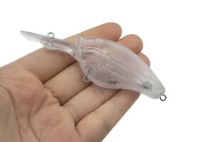 10pcs unpainted lure blanks 10.10g 9.2cm with 6mm free fishing eye crankbait baits simulation blank body clear hard baits trout salmon minnow lure popper lures topwater freshwater 203