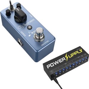 Donner Overdrive Guitar Pedal and Guitar Power Supply 10 Isolated DC Output for 9V/12V/18V Effect Pedal