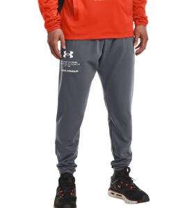 under armour men's fleece storm pants 1357120 (large, pitch gray/reflective - 012)