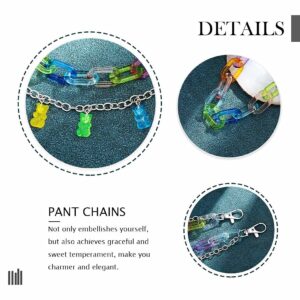 GENBREE Hip Hop Pants Chain Punk Colorful Jean Chains Layered Hipster Cool Trouser Chain Wallet Chain Waist Jewelry for Women and Girls