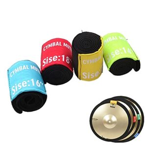 OriGlam 4pcs Drum Cymbal Mute, Practice Silencer Dampener, Cymbal Mute Circle Ring Drum Set, Practice Silencers (14,16,18,20 Inch)