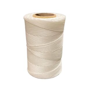 Generic Premium Quality Waxed Twine Lacing Cord - 9-Ply with 160 LBS Tensile Strength, ANTI-SLIP KNOTSFRAY ENDS, 100 Polyester White Cable Tie Down Wax String for Indoor Outdoor Use - (182.5 Yards)