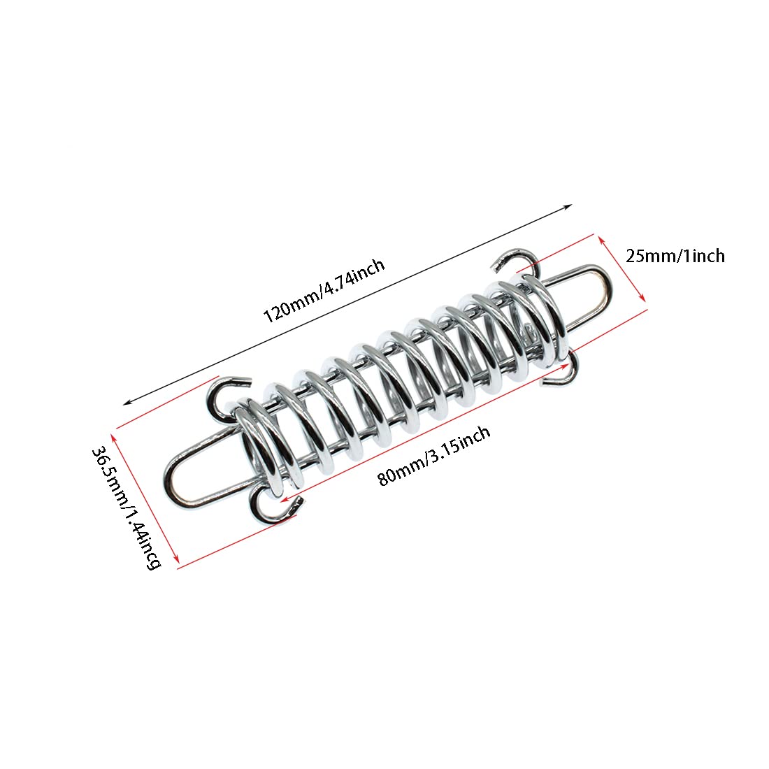 HAJXZH Tent Spring Buckle Swing Tension Spring Damping Spring for Outdoor Camping Dog Training for Outdoor Camping High-Strength Steel Rope Awning Fixing Shock Absorbing Spring