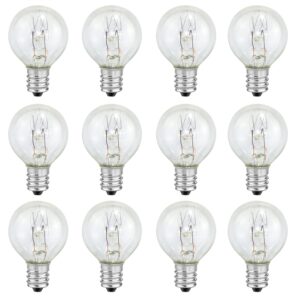 ETwinCoo Wax Warmer Bulbs, Custom Fit G30 25 Watt Bulbs for Middle Size Scentsy Warmers, E12 Base Clear Scentsy Light Bulbs for Wax Warmers - Long Life-Span and Melt Wax Fast, 120 Volt