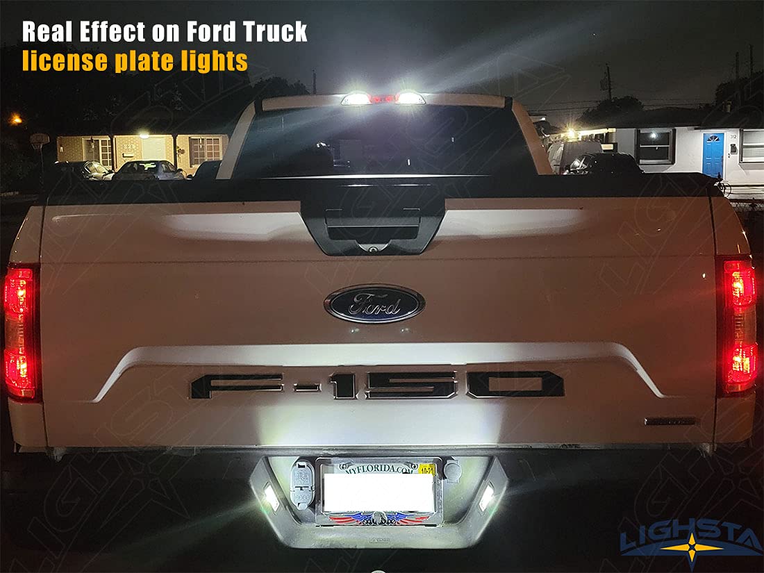 LIGHSTA 9PCS Super Bright White LED Interior Light Kit Package for Ford F150 2009 2010 2011 2012 2013 2014 + Cargo Lights + License Plate Lights and Install Tool