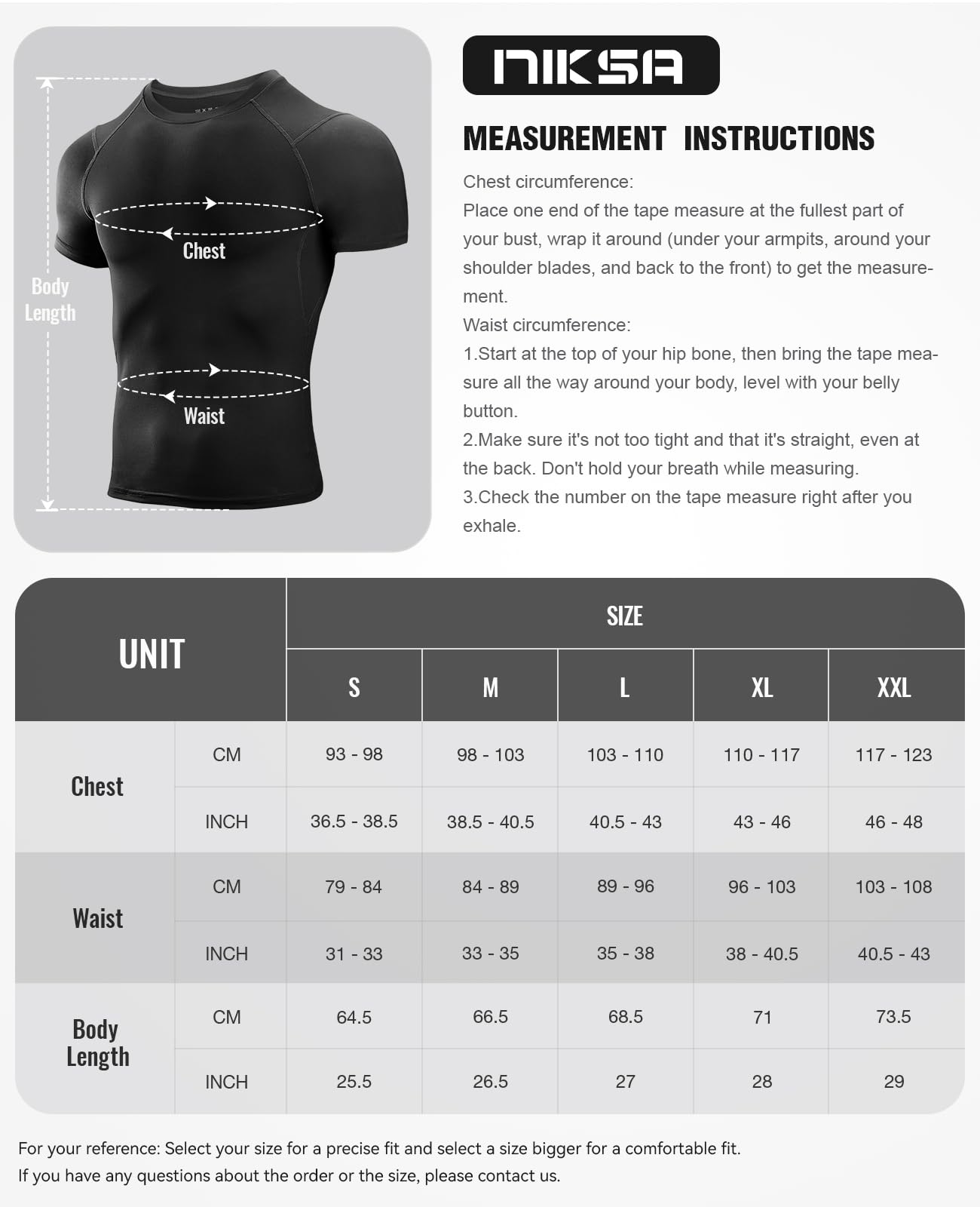 Niksa Men's Compression Shirts 3/5 Pack, Short Sleeve Athletic Compression Tops Cool Dry Workout T Shirt